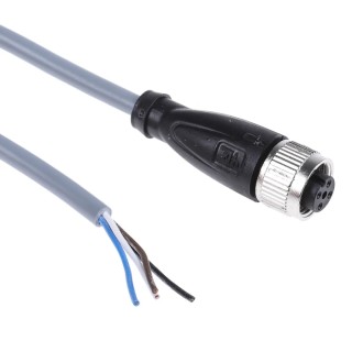 Pepperl + Fuchs Female 4 Way Straight to Unterminated Sensor Actuator Cable 2 m V1-G-2M-PVC