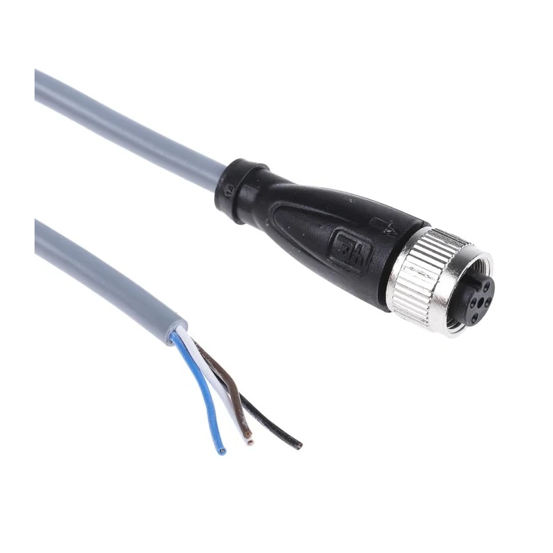 Pepperl + Fuchs Female 4 Way Straight to Unterminated Sensor Actuator Cable 2 m V1-G-2M-PVC