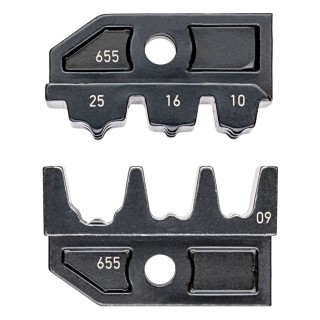 Knipex Coaxial Type Crimp Die Set Black 3-Port for Insulated and Non-Insulated Cable Ends 10/16/25 mm² 97 49 09