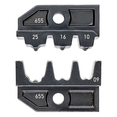 Knipex Coaxial Type Crimp Die Set Black 3-Port for Insulated and Non-Insulated Cable Ends 10/16/25 mm² 97 49 09