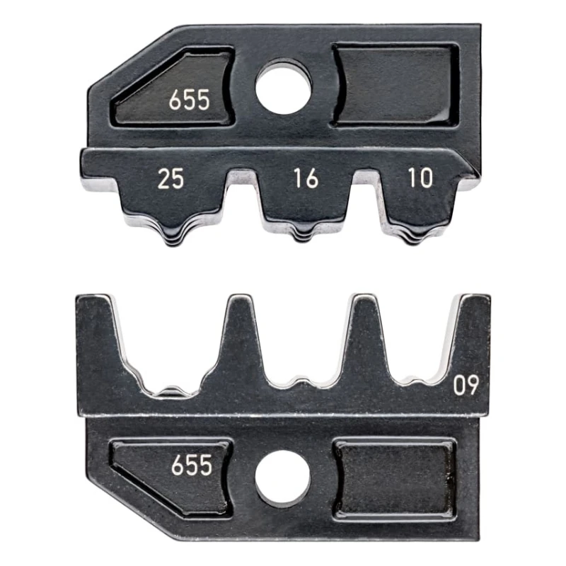Knipex Coaxial Type Crimp Die Set Black 3-Port for Insulated and Non-Insulated Cable Ends 10/16/25 mm² 97 49 09