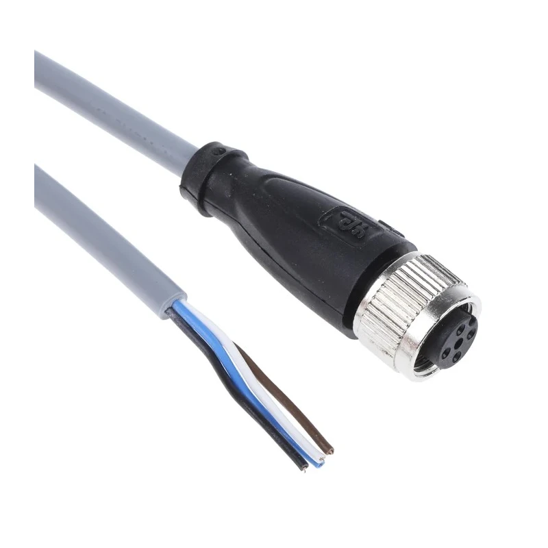 Pepperl + Fuchs Sensor Actuator Cable Female 4 Way Straight to Unterminated 5 m Polyvinyl Chloride Jacket V1-G-5M-PVC