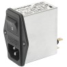 Schurter IEC Connector Male 2 Pole 2 Fuse 10A 250V AC Screw Mount Quick Connect 4304.4065