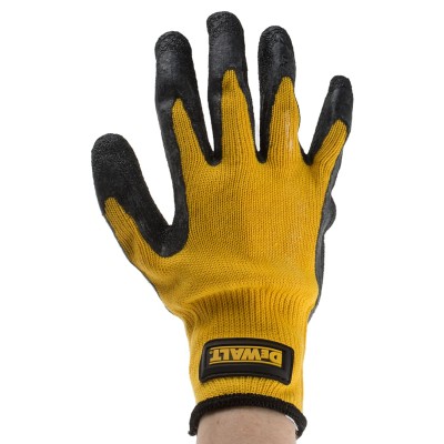 DeWALT Yellow Work Gloves Size 9 Rubber Coating DPG70L