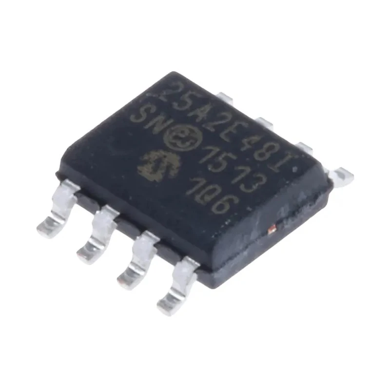 Microchip 2 kB Serial EEPROM SPI Interface 50 ns 8-Pin SOIC Surface Mount 25AA02E48-I/SN
