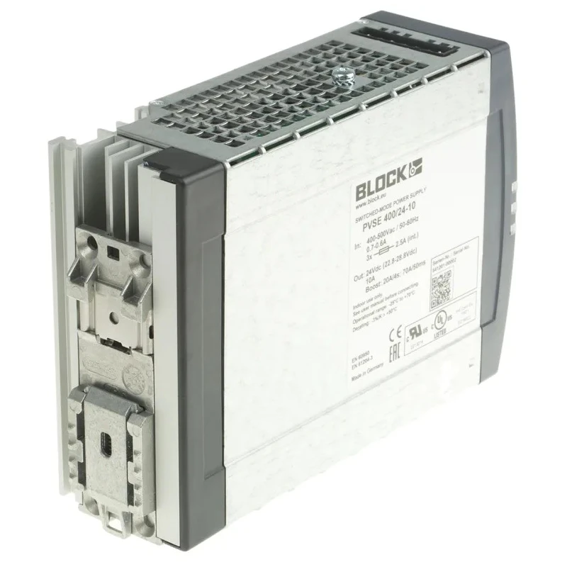 Block PVSE 400 Switched Mode DIN Rail Power Supply 550V AC Input 28.8V DC, 10 A Output, 240 W PVSE 400/24-10