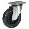 LAG Swivel Castor, 50 kg Capacity, 80 mm Wheel Diameter, Rubber Wheel, Galvanised Steel Frame, Model 13904