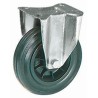 LAG Fixed Castor, 90 kg Load Capacity, 125 mm Rubber Wheel, Galvanised Steel Frame, Model 14112