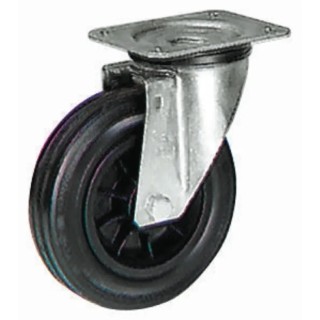 LAG Swivel Castor 75 kg Capacity 100 mm Wheel Rubber 13908