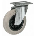 LAG Swivel Castor with 110 kg Load Capacity, 125 mm Rubber Wheel, Galvanised Steel Frame, Model 13912G