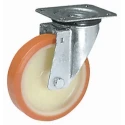 LAG Swivel Castor 200 kg Load Capacity 100 mm Polyurethane Wheel Galvanised Steel Frame 313555