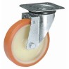 LAG Swivel Castor 200 kg Load Capacity 100 mm Polyurethane Wheel Galvanised Steel Frame 313555