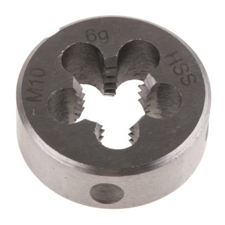 RS PRO Threading Die M10, 25 mm Outside Diameter, 9 mm Thickness, HSS Material 668-0734
