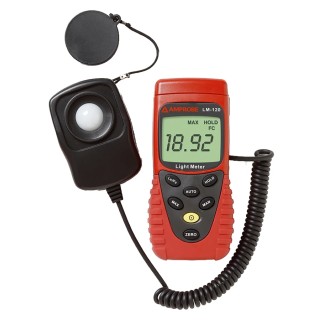 Amprobe Handheld Light Meter LM-120, 20lx to 200000 lx Range, 0.01 Lux Resolution, ±6 % Accuracy, Battery Powered