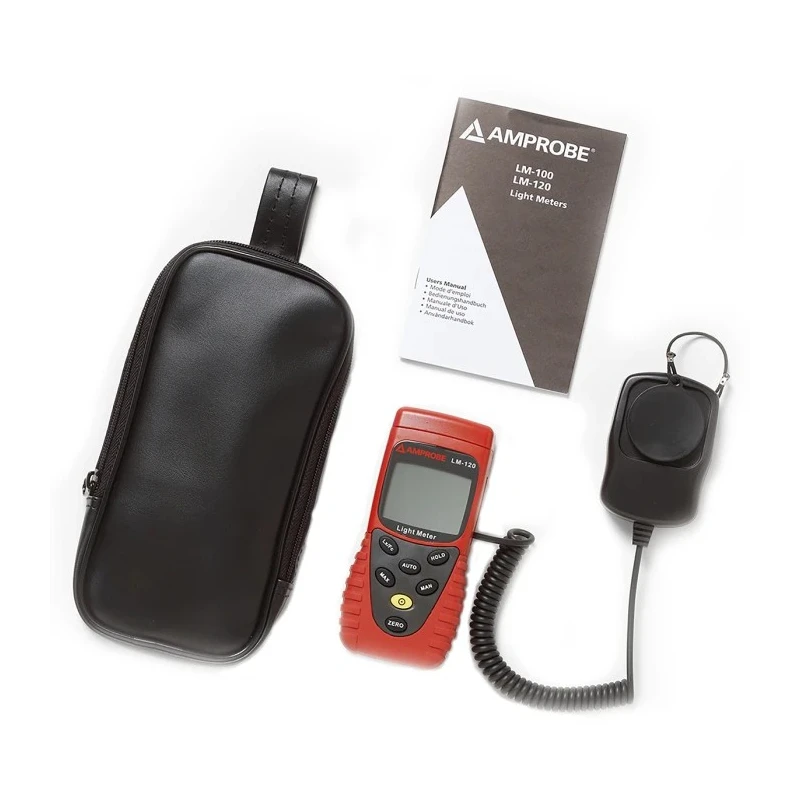Amprobe Handheld Light Meter LM-120, 20lx to 200000 lx Range, 0.01 Lux Resolution, ±6 % Accuracy, Battery Powered