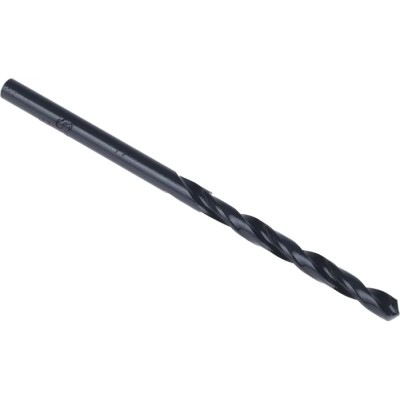 RS PRO High Speed Steel Drill Bit, 65mm Overall Length, 3.18mm Diameter, Cylindrical Shank, Black Finish, 10 Pieces 668-0955
