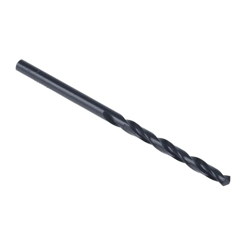 RS PRO High-Speed Steel (HSS) Drill Bit 0.14 Inch 70mm Overall Length Plain Shank Black Finish, 10 Pieces 668-0958