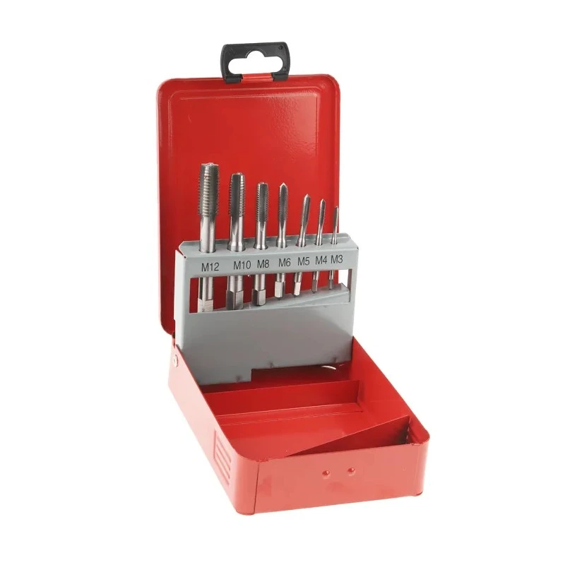 RS PRO Left-Handed Thread Hand Tap Set, Metric Standard, M3 to M12 Thread, HSS Material, 7 Pieces 668-1113