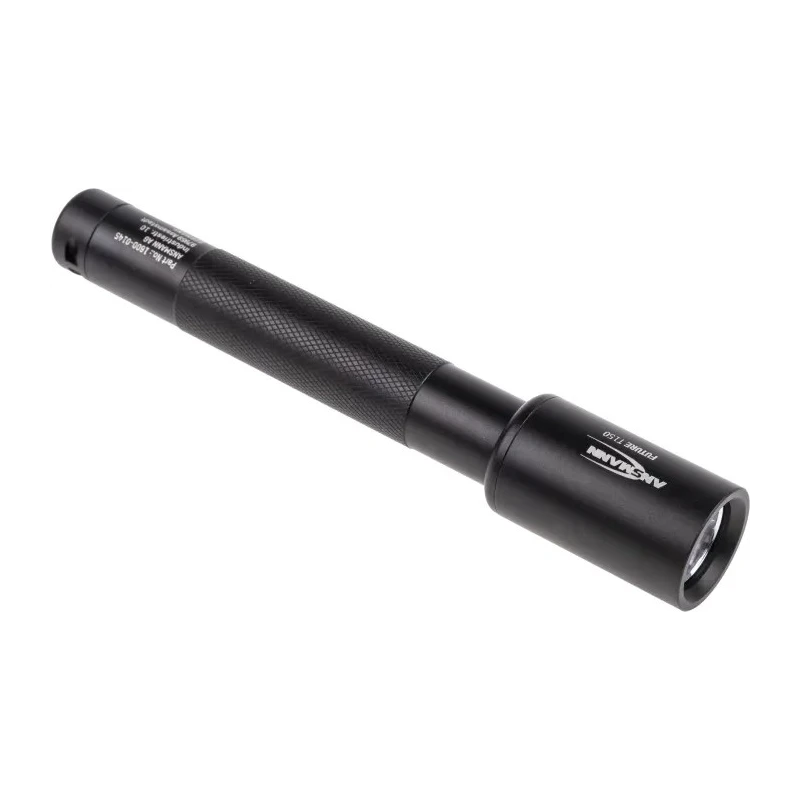 Ansmann LED Torch Black Aluminium Housing LED 150 lm Luminosity Spot Beam 150m IP54 2x AA Batteries 156mm 5816633
