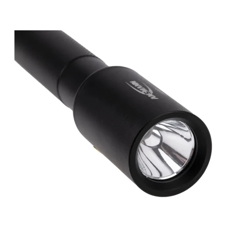 Ansmann LED Torch Black Aluminium Housing LED 150 lm Luminosity Spot Beam 150m IP54 2x AA Batteries 156mm 5816633