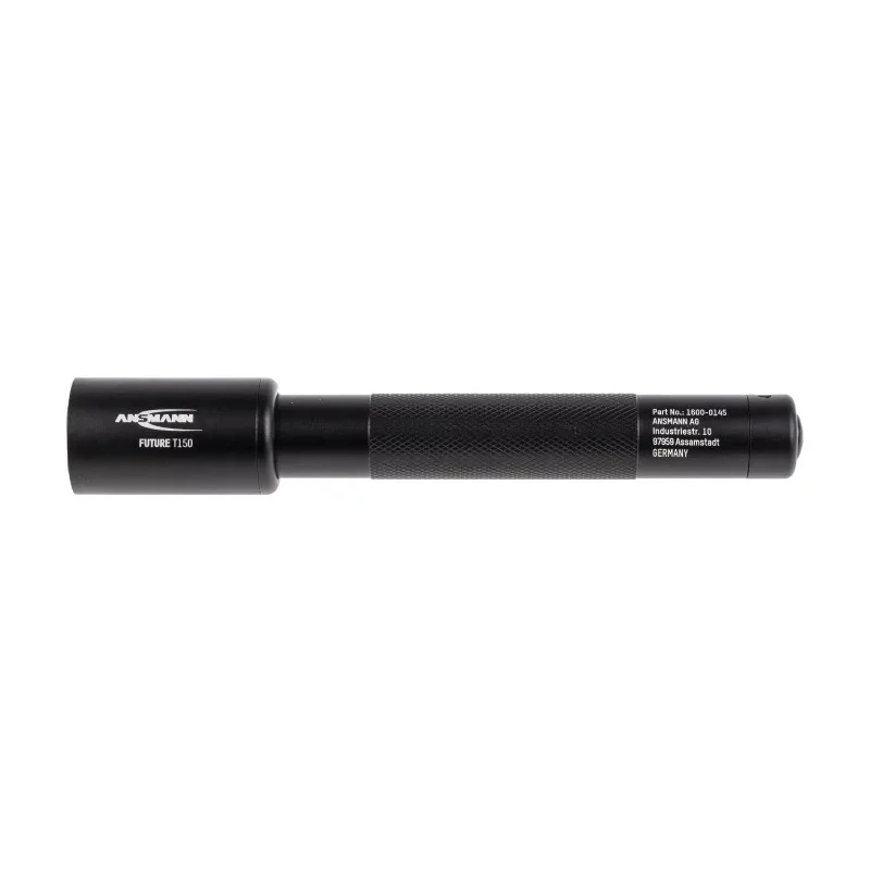 Ansmann LED Torch Black Aluminium Housing LED 150 lm Luminosity Spot Beam 150m IP54 2x AA Batteries 156mm 5816633