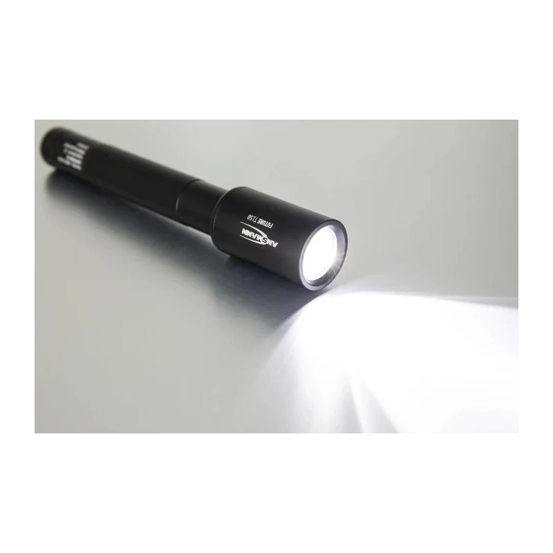 Ansmann LED Torch Black Aluminium Housing LED 150 lm Luminosity Spot Beam 150m IP54 2x AA Batteries 156mm 5816633