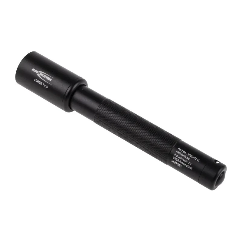 Ansmann LED Torch Black Aluminium Housing LED 150 lm Luminosity Spot Beam 150m IP54 2x AA Batteries 156mm 5816633