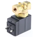 SMC Solenoid Valve 2 Port Normally Closed Brass Body 1/8 in Inlet Port 24V dc VXE2120-01F-5DO1
