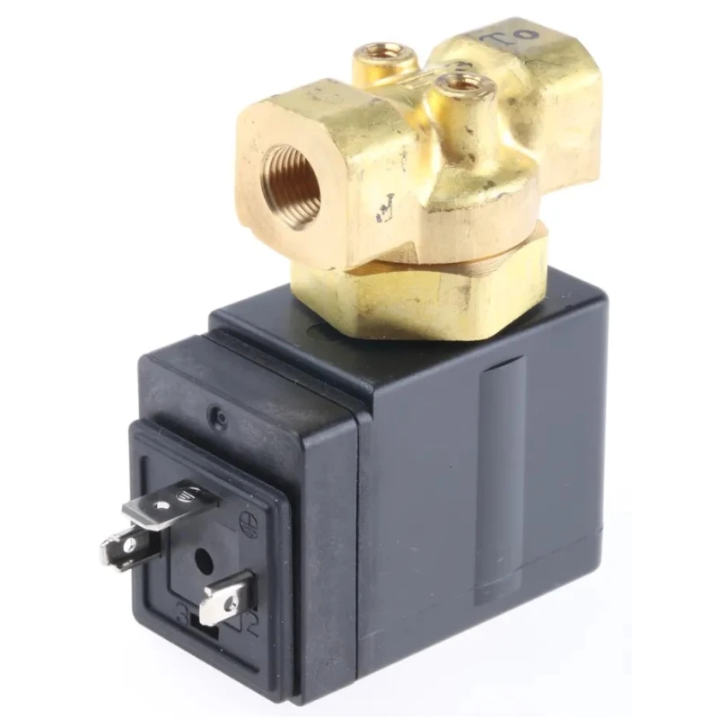 SMC Solenoid Valve 2 Port Normally Closed Brass Body 1/8 in Inlet Port 24V dc VXE2120-01F-5DO1