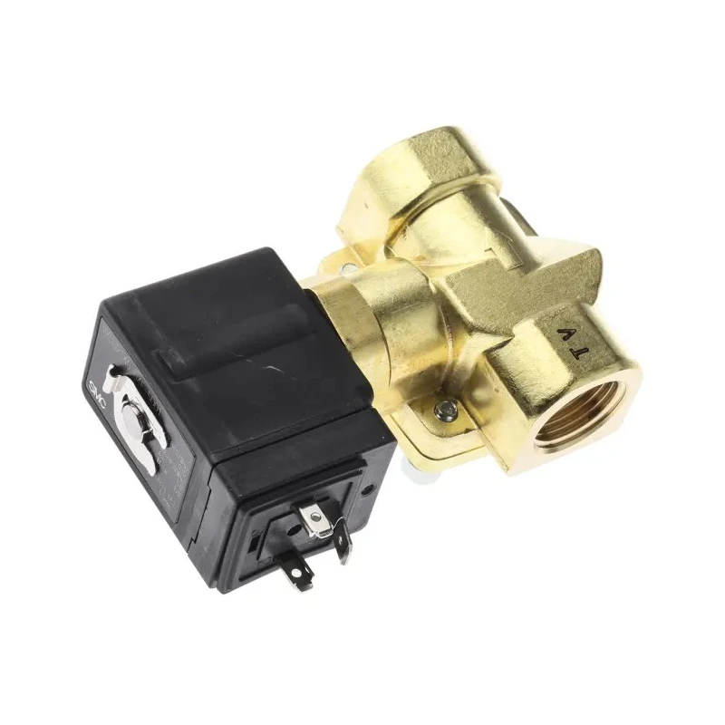 SMC Brass Body 2 Port Normally Closed Solenoid Valve VXED2140-04F-5DO1 24V 15mm Orifice Diameter 1/2 in Japan