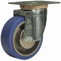 LAG Swivel Castor with 100 kg Load Capacity, 100 mm Rubber Wheel, Galvanised Steel Frame, Die Cast Aluminium Hub 27407PF