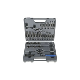 RS PRO 32-Piece High-Speed Steel (HSS) Metric Tap & Die Set M3 - M12 Taps, M3 - M12 Dies 668-1138