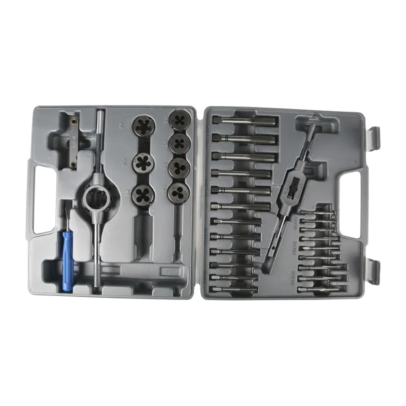 RS PRO 32-Piece High-Speed Steel (HSS) Metric Tap & Die Set M3 - M12 Taps, M3 - M12 Dies 668-1138