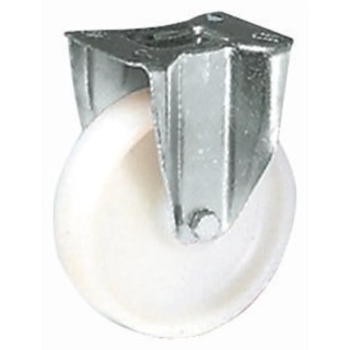 LAG Medium Duty Fixed Castor with 200 kg Capacity, 125 mm Polyamide Wheel, Galvanised Steel Frame 18868