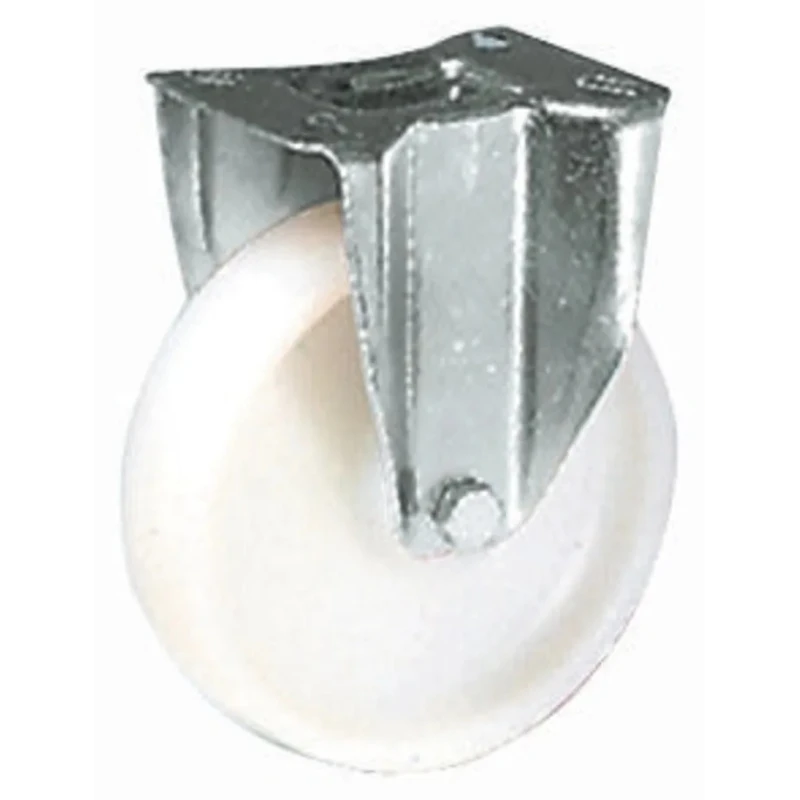 LAG Medium Duty Fixed Castor with 200 kg Capacity, 125 mm Polyamide Wheel, Galvanised Steel Frame 18868