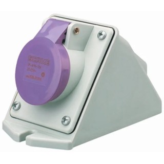 Scame 16A 25V IP44 Purple Wall Mount Industrial Power Connector 3 Pole IEC309 IP44