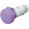 Scame Industrial Power Connector Cable Mount 2 Pole 16A 25V IP66 IP67 Thermoplastic Purple IEC309 335.1605