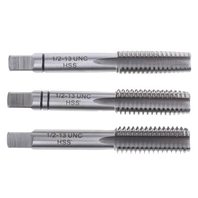 RS PRO Threading Tap Set, 1/2-13UNC Thread, UNC Standard, Straight Flute, Hand Tap, HSS Material, 3 Pieces 668-1116