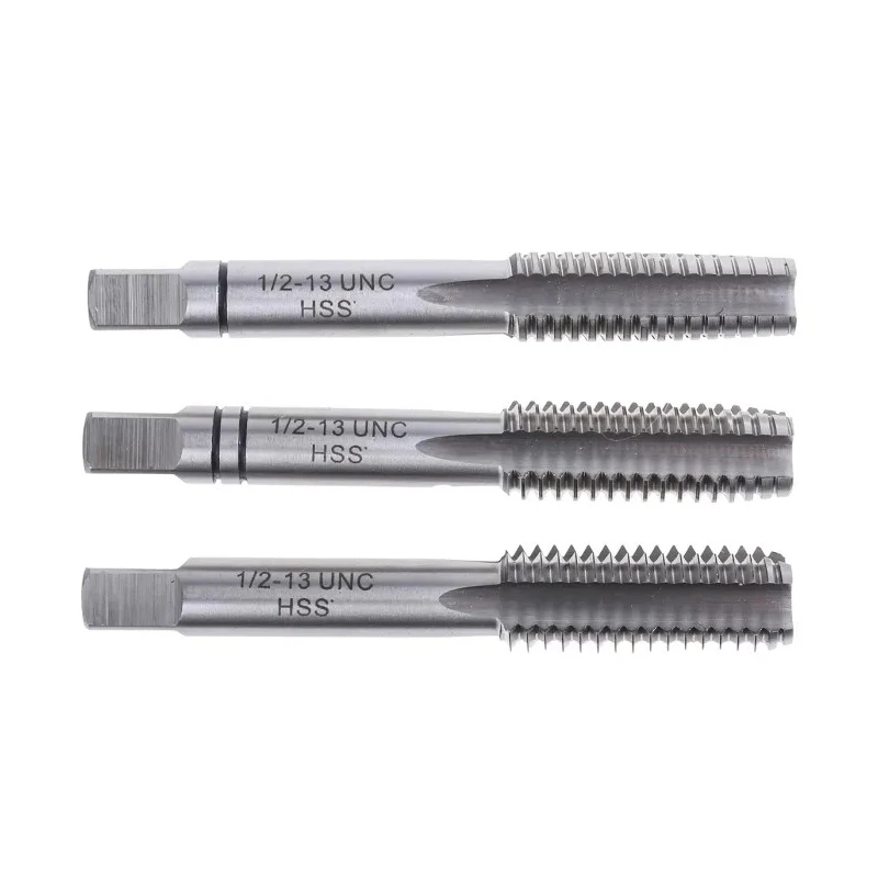 RS PRO Threading Tap Set, 1/2-13UNC Thread, UNC Standard, Straight Flute, Hand Tap, HSS Material, 3 Pieces 668-1116