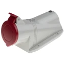 Scame Wall Mount Industrial Power Connector 3P+PE 32A 415V Thermoplastic IP44 Rated OPTIMA-BASE IP44