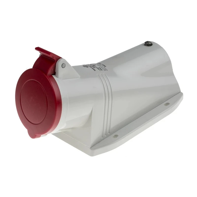 Scame Wall Mount Industrial Power Connector 3P+PE 32A 415V Thermoplastic IP44 Rated OPTIMA-BASE IP44