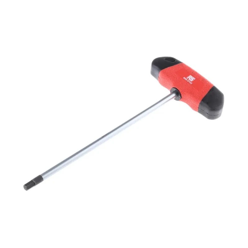 RS PRO T Metric Hex Key, Long Arm, Hex Size 6 mm, Satin Chrome Finish, Chrome Molybdenum Vanadium Steel 668-5745