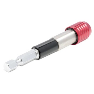 RS PRO Hex Bit Holder 1/4 in Hex Drive, 80mm Overall Length, Chrome Vanadium Steel, Red and Black Anodised 668-5815