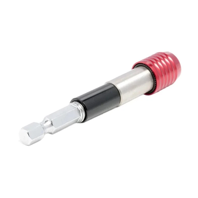 RS PRO Hex Bit Holder 1/4 in Hex Drive, 80mm Overall Length, Chrome Vanadium Steel, Red and Black Anodised 668-5815