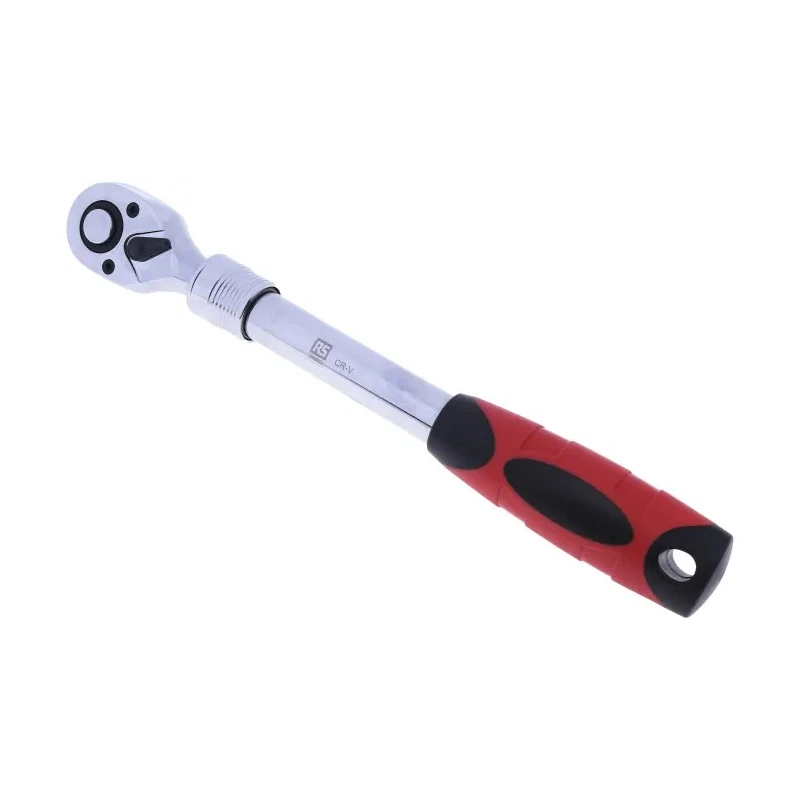 RS PRO 1/2 in Ratchet with Extendable Ratchet Handle, Chrome Vanadium Steel, Chrome Finish, 445mm Overall Length 668-5846