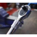 RS PRO 1/2 in Ratchet with Extendable Ratchet Handle, Chrome Vanadium Steel, Chrome Finish, 445mm Overall Length 668-5846
