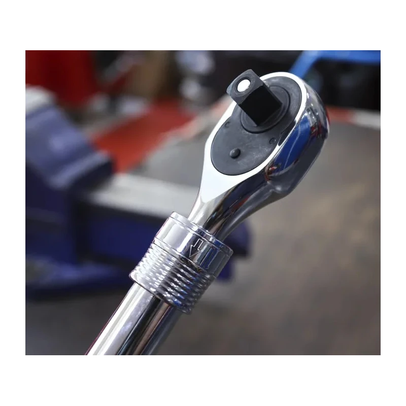 RS PRO 1/2 in Ratchet with Extendable Ratchet Handle, Chrome Vanadium Steel, Chrome Finish, 445mm Overall Length 668-5846