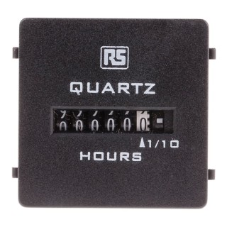 RS PRO 6 Digit Analogue Hour Meter, Panel Mount, 10 to 80 V DC, 50 Hz, Model 896-6898