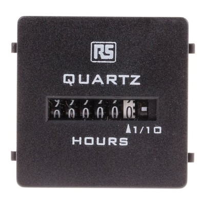 RS PRO 6 Digit Analogue Hour Meter, Panel Mount, 10 to 80 V DC, 50 Hz, Model 896-6898