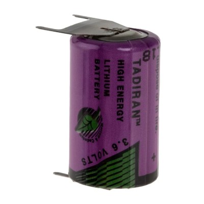 Tadiran 1/2 AA Lithium Thionyl Chloride Battery 3.6 V 1.1 Ah 14.7 mm SL750/PT
